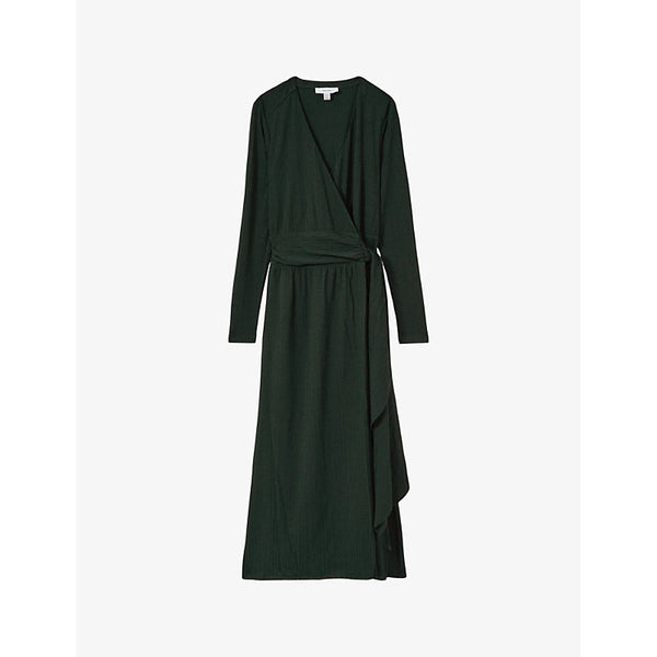 Reiss Madeline wrap-tie jersey midi dress