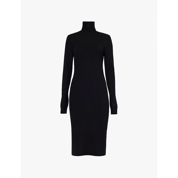 Givenchy High-neck open-back stretch-knit midi dress