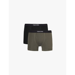  Tom Ford Pack of two logo-waistband stretch-cotton boxer briefs