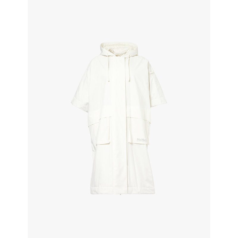  Max Mara Maratea hooded relaxed-fit woven cape