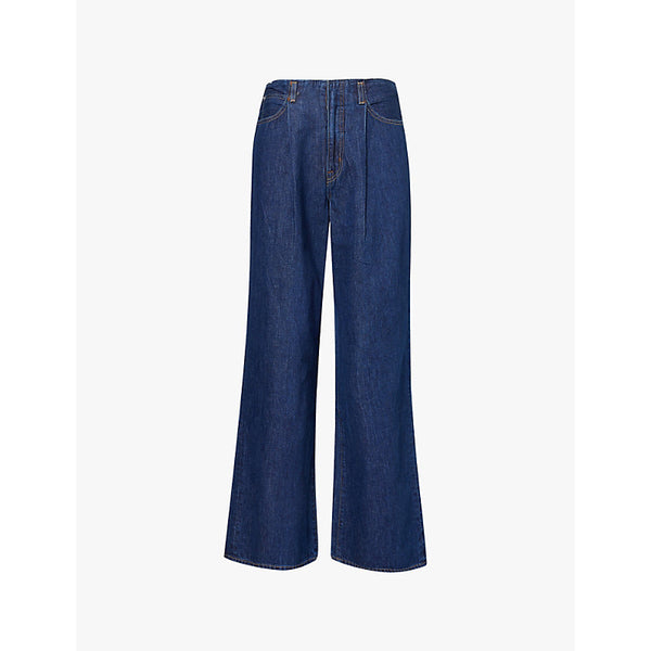  Slvrlake Taylor pleated wide-leg mid-rise jeans