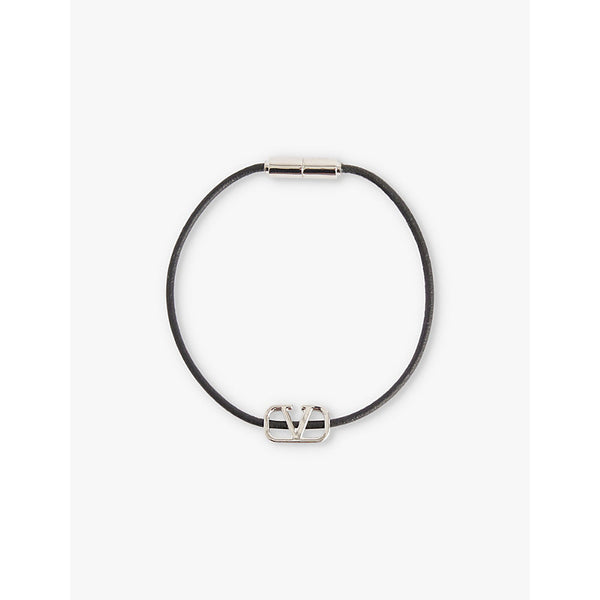  Valentino Garavani VLOGO branded-charm cord bracelet