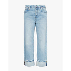  Frame The Slouchy straight-leg mid-rise recycled-denim jeans