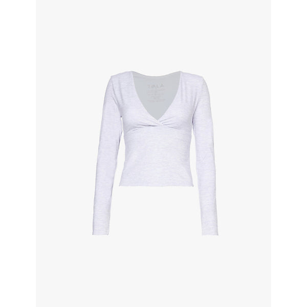 We Are Tala Dayflex Sport V-neck long-sleeve stretch recycled-nylon top