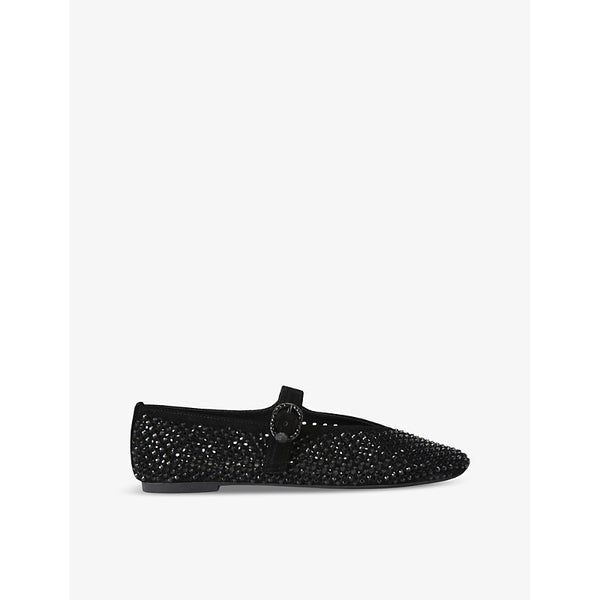 Kurt Geiger London Mayfair crystal-embellished suede ballet flats