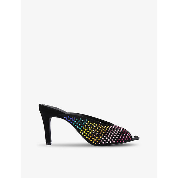 Kurt Geiger London Regent crystal-embellished suede mules