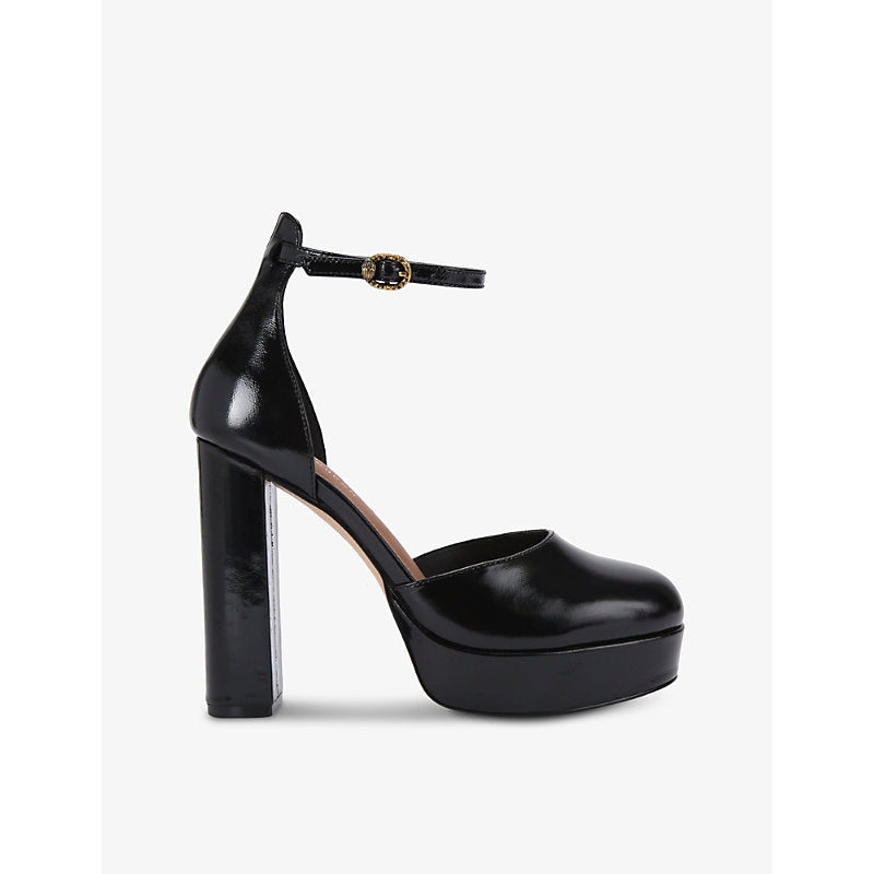 Kurt Geiger London Shoreditch platform-heel leather courts