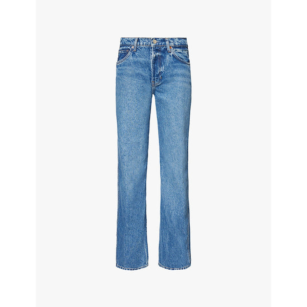  Reformation Val 90s faded-wash straight-leg mid-rise denim jeans