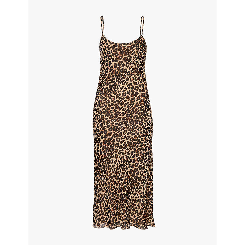  Reformation Emerick leopard-print chiffon midi dress