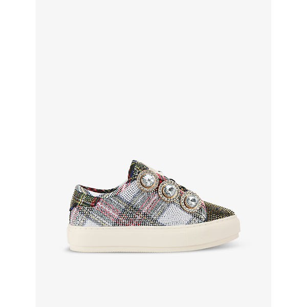 Kurt Geiger London Laney Octavia embellished woven trainers