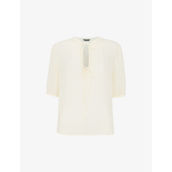 Whistles Jessie tie-front relaxed-fit woven blouse