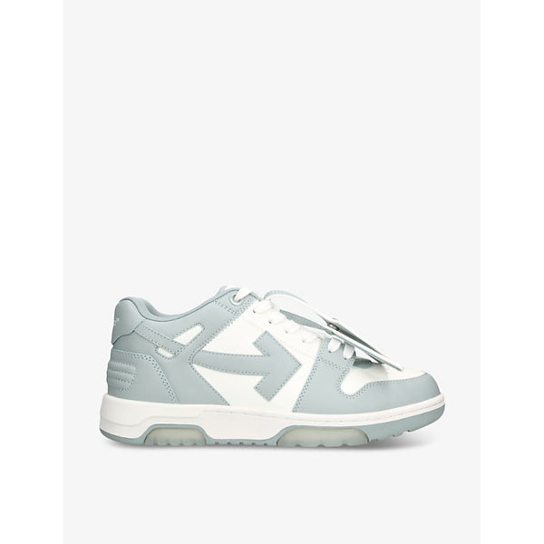 Off-White C/O Virgil Abloh Out Of Office logo-embroidered leather and recycled polyester-blend low-top trainers