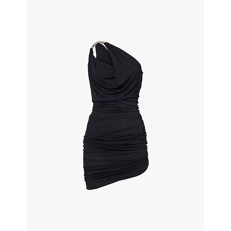 Rick Owens Lillies Hydra Aaliyah ruched-side woven mini dress | RICK OWENS LILLIES