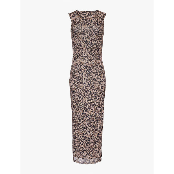 4Th & Reckless Derry leopard-print woven maxi dress