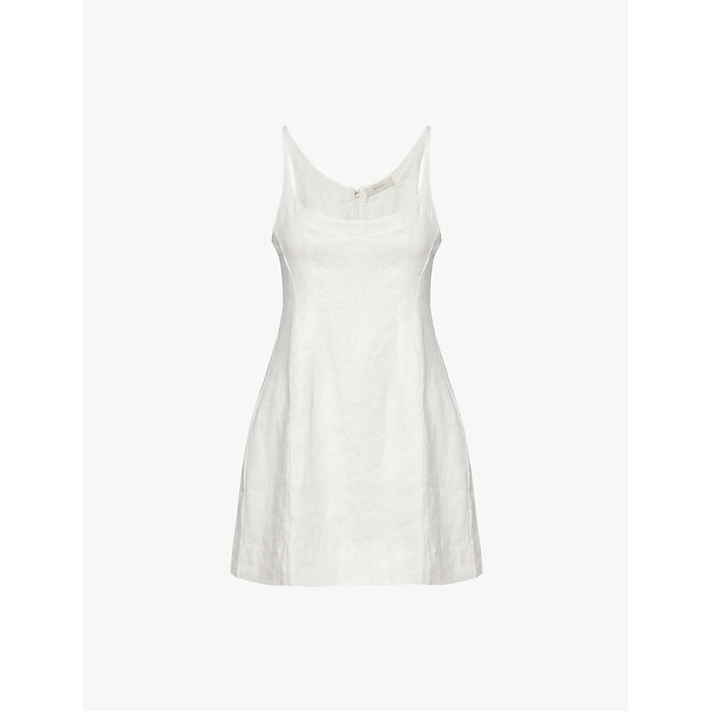  Faithfull The Brand Sanne scoop-neck linen mini dress