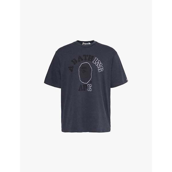 A Bathing Ape College embroidered cotton-jersey T-shirt