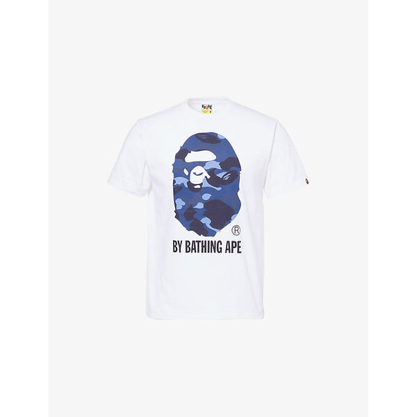 A Bathing Ape Camouflage logo-print cotton-jersey T-shirt