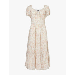 Paige Otienne floral-print cotton-blend midi dress | PAIGE