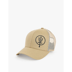 Thrudark Coyote Tan brand-print mesh-panel woven cap | THRUDARK