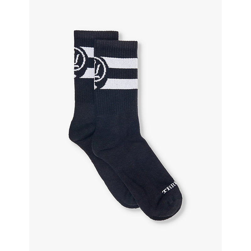 Thrudark Insignia brand-print stretch-wool socks | THRUDARK