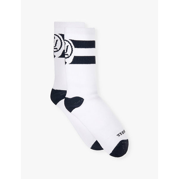 Thrudark Insignia brand-print stretch-cotton blend socks | THRUDARK