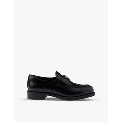  Prada Brand-plaque leather loafers