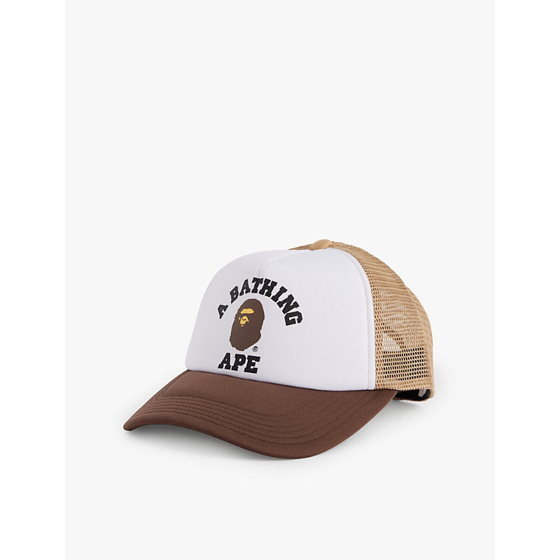  A Bathing Ape College-logo mesh baseball cap