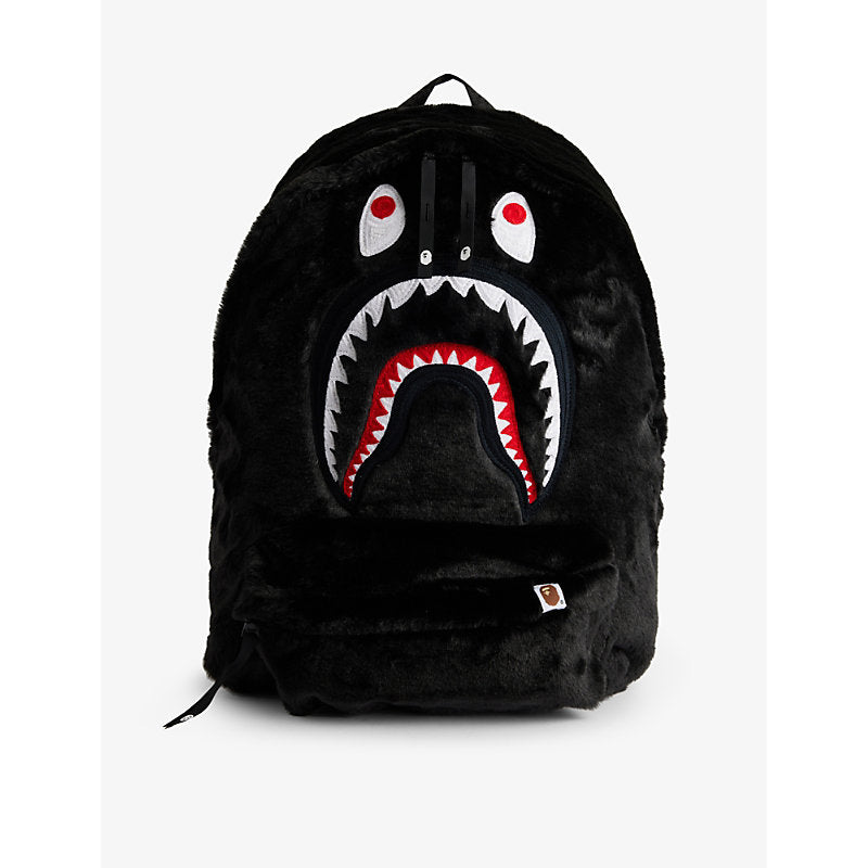 A Bathing Ape Shark faux-fur backpack | A Bathing Ape