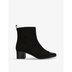 Carel Estime patent-toe suede ankle boots