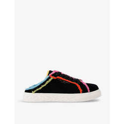 Kurt Geiger London Kensington logo-embossed suede backless trainers