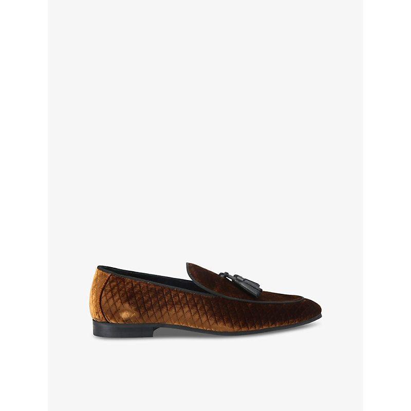 Kurt Geiger London Henry quilted velvet loafers