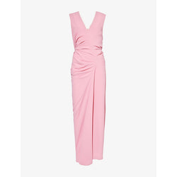 Dries Van Noten Daring ruched sleeveless woven gown | DRIES VAN NOTEN