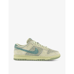 Nike Dunk Low stripe-embroidered suede low-top trainers