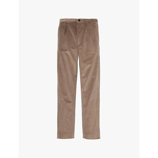  Ps By Paul Smith Pleated brand-patch cotton-corduroy trousers