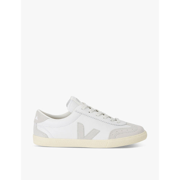 Veja Men's Volley logo-embroidered leather low-top trainers | Veja