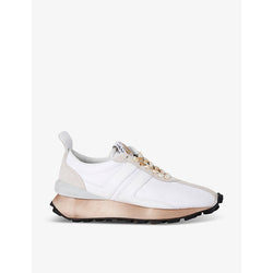  Lanvin Bumper leather and mesh low-top trainers