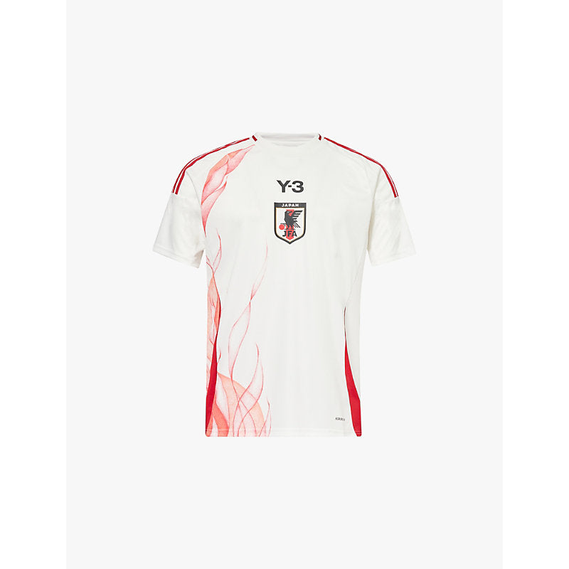  Adidas Y3 24 Away Football graphic-print regular-fit recycled-polyester T-shirt