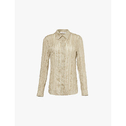  Samsoe Samsoe Saisabel long-sleeve ruched recycled-polyester shirt