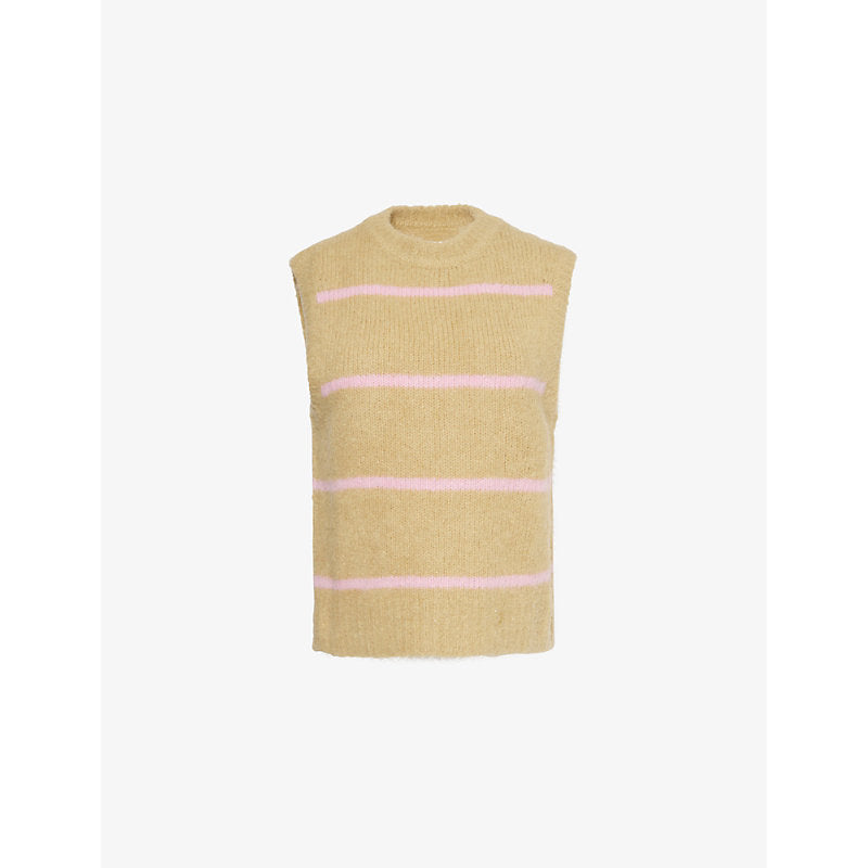  Samsoe Samsoe Sajoan stripe-pattern, sleeveless knit jumper