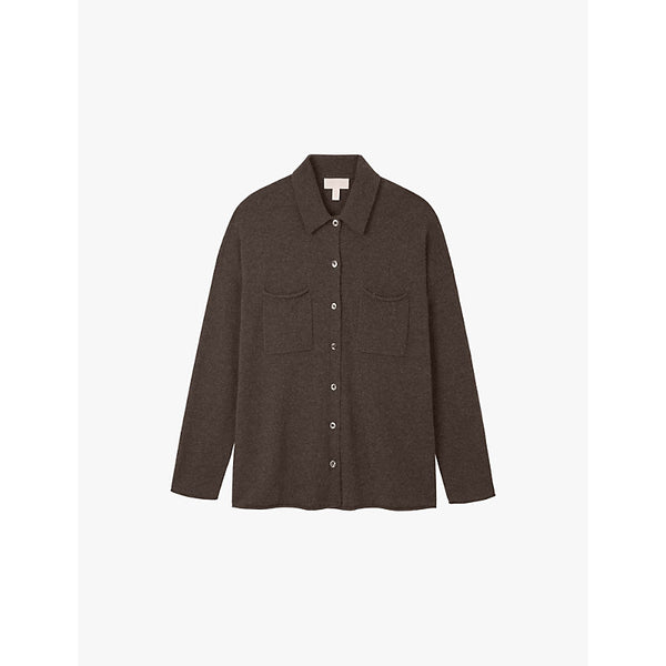  The White Company Patch-pocket long-sleeve knitted shirt