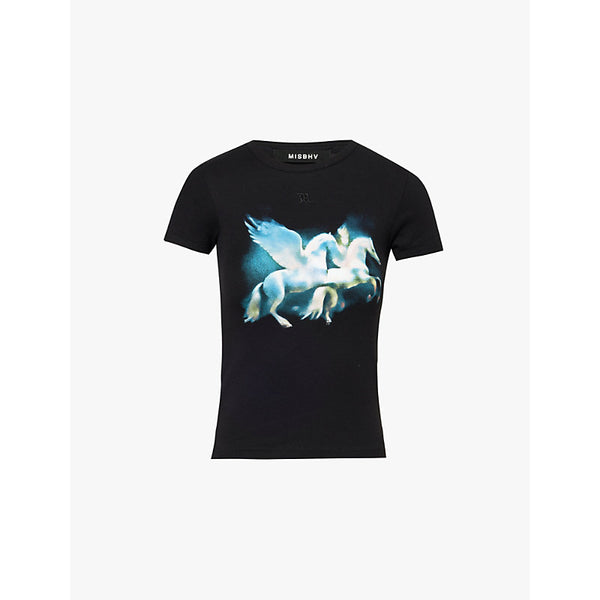  Misbhv Horses Baby graphic-print cotton-jersey T-shirt