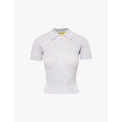  Guest In Residence Shrunken knitted cashmere polo shirt