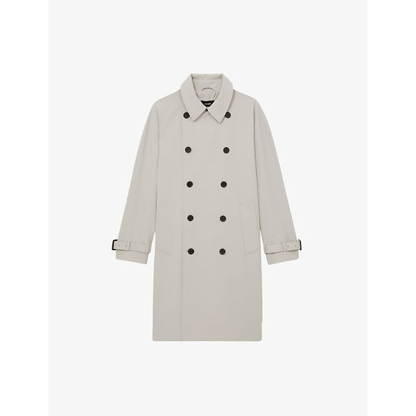 Reiss Scramble double-breasted long woven trench coat