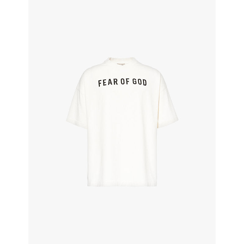  Fear Of God Text-print brand-patch cotton-jersey T-shirt