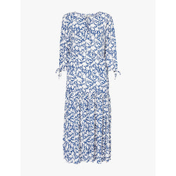  Aspiga Virginia floral-print woven midi dress