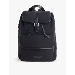 Bottega Veneta Nylon Intrecciato brand-patch woven backpack | Bottega Veneta