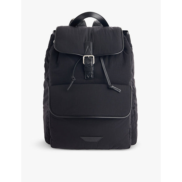 Bottega Veneta Nylon Intrecciato brand-patch woven backpack | Bottega Veneta