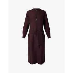 Soeur Cabourg long-sleeve silk midi dress | SOEUR