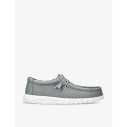 Hey Dude Wally logo-embossed canvas low-top shoes | Hey Dude