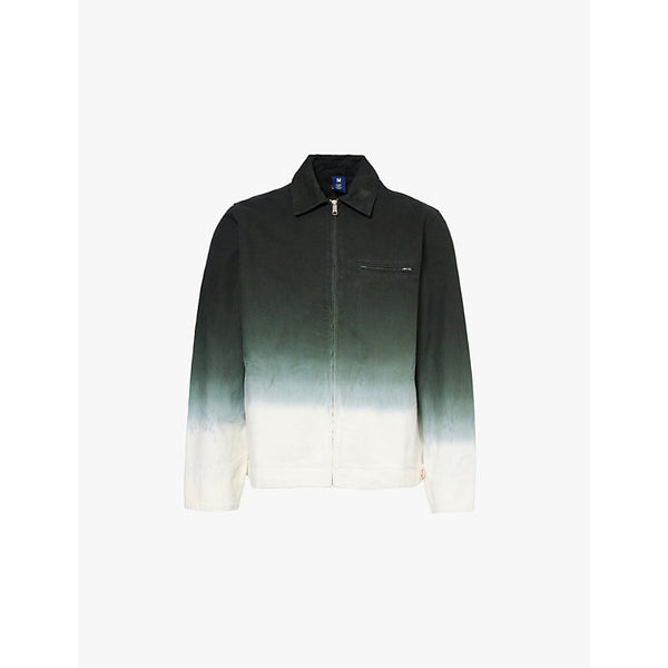  Flan Launch gradient-dye organic-cotton utility jacket